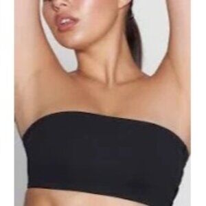 NWOT Skims Bandeau Top Strapless Stretchy Black Sz XS
